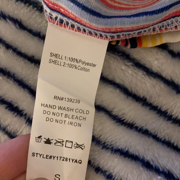 NWT Boutique Rainbow Stripe Adjustable Length Tie Mini Dress Size Small - Picture 9 of 11